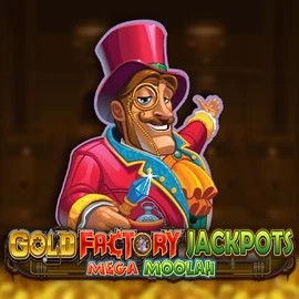 Gold Factory Jackpots Mega Moolah logo – Jackpots by Aurum Signature Studios at Mahti Casino