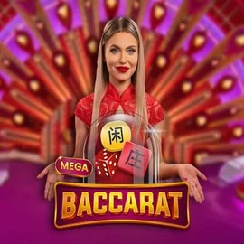 Mega Baccarat online game logo by Pragmatic Play on mahti-casinos.fi