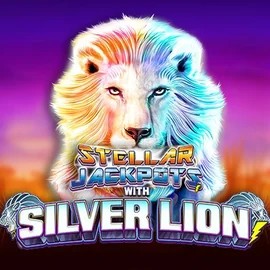Stellar Jackpots with Silver Lion slot logo by Lightning Box Game at Mahti Casino